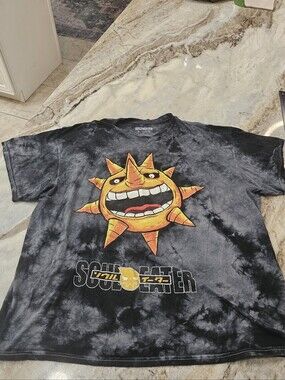 Soul Eater Crunchyroll Tie Dye Graphic Tee XL Anime Distressed Goth Shirt